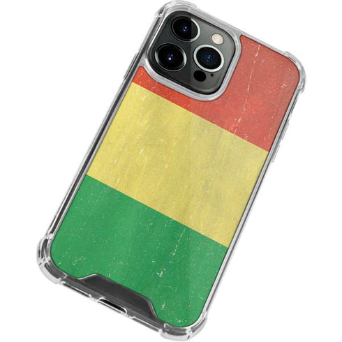 Bolivia Flag Distressed iPhone 15 Pro Clear Case